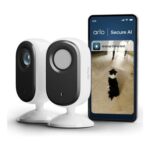 Arlo Essential 3 HD Indoor Wired Security Camera (2-Pack) White