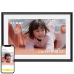 Aura Carver WiFi Digital Picture Frame – Clay / Gravel with White Mat – Sold by Aura Home, Inc / FBA – Prime Exclusive