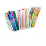 Auroriel Acryl Pen Holder Desk Organizer with 4 Compartments
