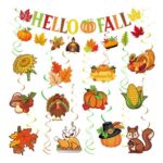 Autumn Party Decorations – 26-Piece Orange Glitter Set