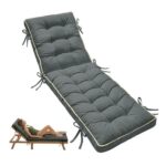 Awesling 2-Fold Outdoor Sunbed Cushion Quick-Dry Shredded Foam