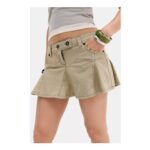 BDG Godet Denim Mini Skirt – Striped Denim