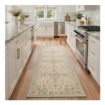 BEIMO Runner Rug 80x150cm Vintage Washable Non-Slip Rug Peach Pink