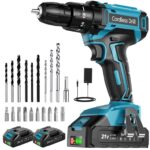 BETENST Cordless Drill, 21V Electric Drill Set with 2 Batteries 2.0Ah w/voucher & checkout discount – Sold by Moussa products supplies / FBA
