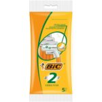 BIC 2 Sensitive Disposable Razors for Men, Twin Blade, Pack of 5 (£0.90 / £0.85 max S&S)