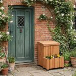 BIRCHTREE Wooden Parcel Storage Box with Planter, Weather Resistant Outdoor Delivery Box. SB KMS Distributions LTD/FBA