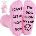 BISOUSOX Dog Cat Lovers Gifts For Mum Women Non Slip Fluffy Socks
