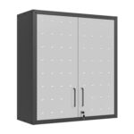BIZOEIRON Lockable Metal Wall Cabinet for Garage with Doors, Shelves