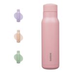 BJPKPK Stainless Steel Water Bottle 620ml, Insulated, Double Wall, Pink