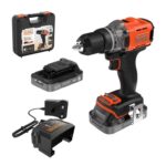 BLACKDECKER 18V Cordless Drill Driver, BCD382D2XK-GB w/discount at checkout