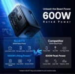 BLUETTI Portable Power Station Elite 30 V2 288Wh/600W Solar Generator for Camping/Trip