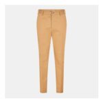 BOSS Mens Tailored Straight Leg Trousers – Medium Beige