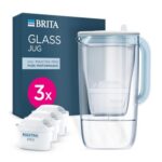 BRITA MAXTRA Glass Water Filter Jug, 3x Cartridges
