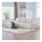 BTM 3-Seater Modular Cord Sofa with Ottomans – Beige
