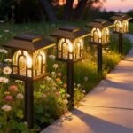 BUCASA 4 Pack Solar Lights Outdoor Garden, Up to 10 Hours Solar Garden Lights Waterproof Pathway Lighting – Sold by BUCASA-EU /FBA