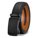 BULLIANT Mens Black Leather Ratchet Belt – 3036-Inch Waist