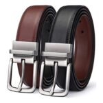 BULLIANT Mens Reversible Leather Belt 1.25 Trim to Fit