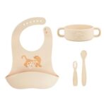 Babymoov Weaning Set Mini Roar 4-Piece Silicone Feeding Set