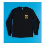 Back to the Future Cartoon Black Long Sleeve T-Shirt with Back Print
