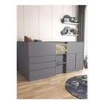 Bailey mid Sleeper Bed with Mattress Options – Grey