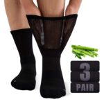 Bamboo Diabetic Socks for Men, 3/6 Pairs, Soft Loose Top – Sold by SukModen Direct / FBA