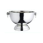 BarCraft Hammered Stainless Steel Champagne Bucket 37x25cm Silver