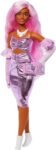 Barbie Deluxe Style Doll 1 in Barbiecore Outfit, Pink Hair and Glossy Pink Dress with Accessories like Velvet Gloves, Money Purse, and More