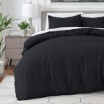 Bare Home Duvet Cover Set (Single, Black)