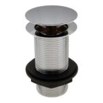 Bathstore Chrome Unslotted Mushroom Basin Waste 66mm