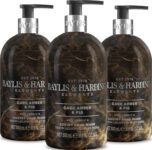 Baylis & Harding Elements Luxury Hand Wash 500ml 3 pack Dark Amber & Fig, Vegan Friendly – S&S £5.33