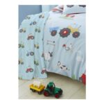 Bedlam Farmyard Friends Blue Throw – 120 X 150cm