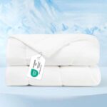 Bedsure Cooling Blanket Double Duvet – Coverless Quilt, White, 200x200cm with checkout discount Sold by Bedsure EU / FBA