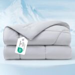 Bedsure Cooling Blanket Single Duvet – Coverless Quilt, Grey, 135x200cm