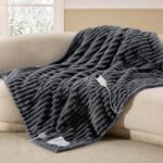 Bedsure Electric Blanket Heated Throw – Chunky Ribbed, 130x160cm, Grey