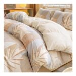 Bedsure King Duvet Cover, Printed Reversible Beige