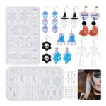 Bekecidi 252 Piece Halloween Resin Moulds Earring Making Kit