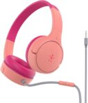 Belkin SoundForm Mini Wired On-Ear Headphones for Kids, Over-Ear Headset for Children with inline Microphone for Online Learning, School, Travel, Play, For 3.5mm Compatible Devices – Pink