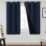 BellaHills 100% Blackout Curtains Eyelet Thermal Insulated Curtains 2 Panels, 46 x 54 Inch, Navy sold by BellaHills /FBA