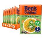 Bens Original Vegetable Pilau Microwave Rice, 6 X 220g Pouches – £5.26 S&S
