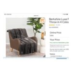 Berkshire Luxe Faux Fur Heated Throw in 4 Colours, 127 X 152 Cm