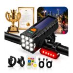 Bike Lights 9-LED System SolarUSB IP67 Front & Back, 9 Modes – W/Voucher SB Siytiss Ltd/FBA
