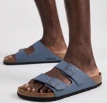 Birkenstock Arizona birko-flor sandals in basalt grey, Size 2.5-7.5, w/code
