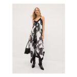 Black Floral Midi Dress