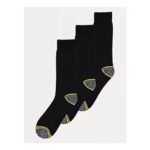 Black Heavyweight Workwear Ankle Socks 3 Pack – Free CC