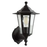 Black Outdoor LED Wall Lantern (free C&C)