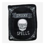 Black Spooky Spell Book Cushion 33x43cm