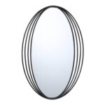 Black Swirl Oval Mirror – 99 X 66cm – Black