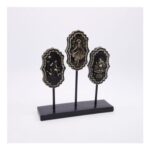 Black Triple Plaque Halloween Decoration – 29 X 29cm