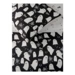 Black & White Sketchy Ghosts Reversible Single Duvet Set