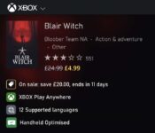 Blair Witch – The Game – Xbox Store